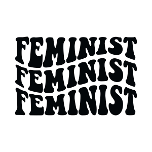 Feminist SVG Boho, Wavy Feminist Text SVG Human Rights