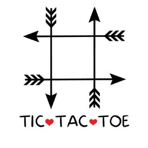 Tic Tac Toe SVG, Valentine's Day SVG Instant Download Valentine's Day SVG