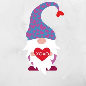 Valentine's Day XOXO Gnome SVG, Instant Download Valentine's Day SVG