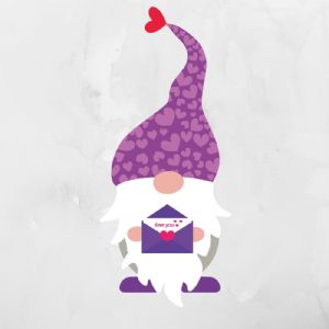 Love You To The Gnome SVG, Love Gnomes SVG Vector Files Valentine's Day SVG