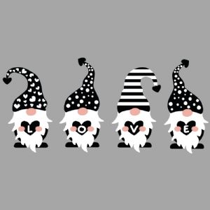 Black Love Gnomes SVG, Gnomies SVG Clipart Valentine's Day SVG