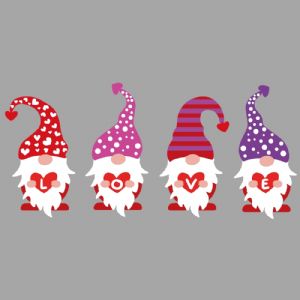 Love Gnomes SVG, Valentine Gnomes SVG Cut Files Valentine's Day SVG