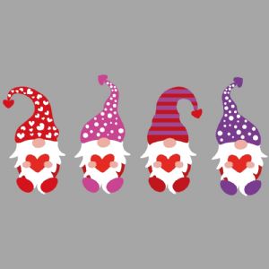 Cute Gnomes SVG, Valentine's Day SVG Digital Design Valentine's Day SVG
