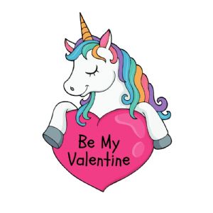Be My Valentine Unicorn SVG, Be Mine Vector SVG Valentine's Day SVG