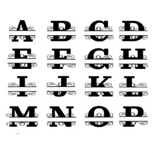 Alphabet Monogram SVG Cut Files Font