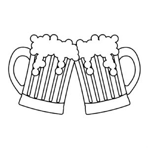 Beer Mugs Cheers SVG, Beer Pint SVG Instant Download Drinking