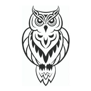 Black Owl SVG, Owl Vector Cut File Instant Download Bird SVG