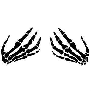 Black Skeleton Hands SVG, Skeleton Hands Boobs SVG Instant Download Halloween SVG