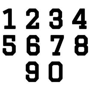 Black Sport Numbers SVG, Sport Numbers Instant Download Sports SVG