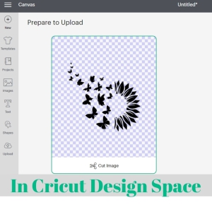 Black Sun Flower with Butterflies SVG Design Flower SVG