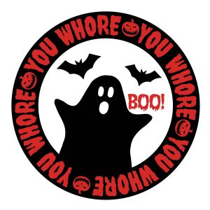 BOO you whore SVG, Boo You Whore SVG Instant Download Halloween SVG