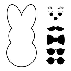 Bunny Outline SVG, Easter Bunny Face Set SVG Easter Day SVG