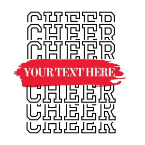 Cheer Monogram SVG Cut File, Cheer Instant Download T-shirt SVG