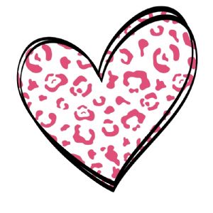 Cheetah Heart SVG Drawings