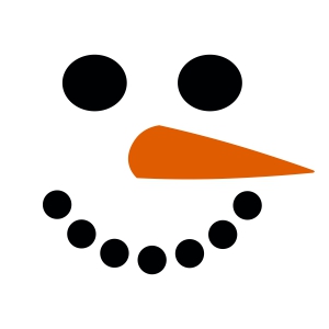 Snowman Face SVG Digital Design Christmas SVG