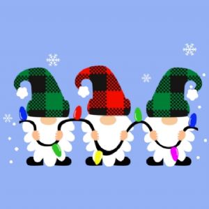 Christmas Gnomes SVG with Plaid Hat, Instant Download SVG Cut File Christmas SVG