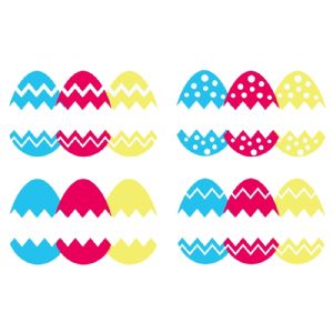 Colorful Easter Eggs SVG Bundle Easter Day SVG
