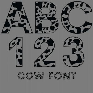 Cow Alphabet & Font SVG, Leopard Font SVG Cut File Leopard Print SVG