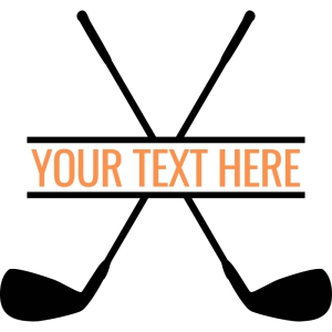Crossed Golf Clubs Monogram SVG, Golf Monogram SVG Golf SVG