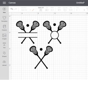 Crossed Lacrosse Sticks Monogram Bundle SVG Cut Files Tennis SVG