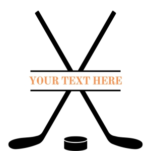 Hockey Stick and Puck SVG Silhouette, Clipart