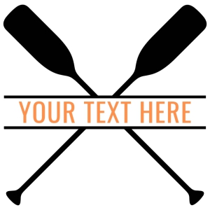 Crossed Paddle Monogram SVG Cut File Kayak SVG