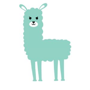Cute Angry Llama SVG, Cute Llama Vector Instant Download Wild & Jungle Animals SVG