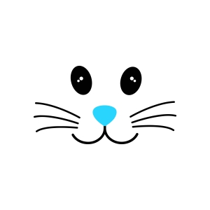 Cute Bunny Face SVG, Boy & Girl Bunny Faces SVG Easter Day SVG