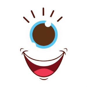 Cute Monster Face SVG, Cute Monster Smile Instant Download Cartoons