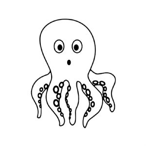 Cute Octopus SVG, Octopus Vector Instant Download Sea Life and Creatures SVG