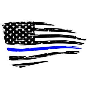 Distressed Police Flag SVG Police SVG