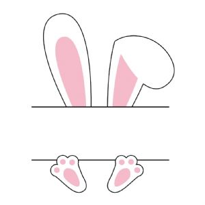 Easter Bunny Monogram SVG Easter Day SVG