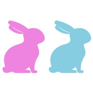 Easter Day Bunny SVG Cut File, Bunny Clipart Files Easter Day SVG