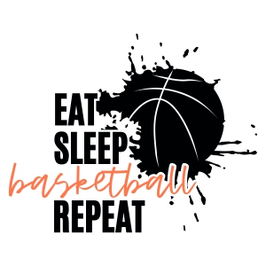 Eat Sleep Basketball Repeat SVG, Basketball SVG for Shirt Basketball SVG