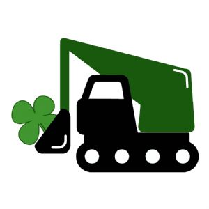 Excavator Shamrock SVG Cut File, Instant Download St Patrick's Day SVG