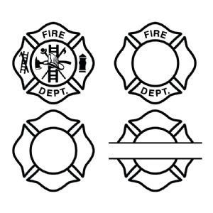 Firefighter Logo SVG, Fireman Department Logo SVG Clipart Firefighter SVG