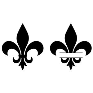 Fleur De Lis Monogram SVG Symbols