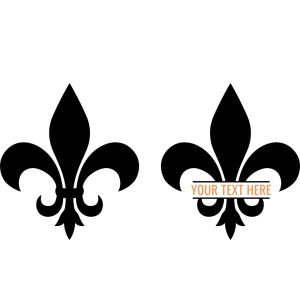 Fleur De Lis Monogram SVG Symbols
