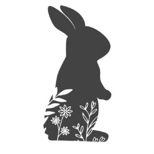 Floral Easter Bunny SVG File, Easter SVG Files Easter Day SVG