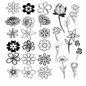 Floral Plants SVG, Flowers Bundle Instant Download Flower SVG