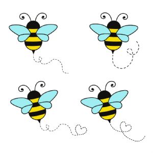 Flying Bee Path SVG, Layered Bee SVG Bundle Insects/Reptiles SVG