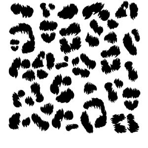 Fuzzy Leopard Paw Pattern SVG Design Leopard Print SVG