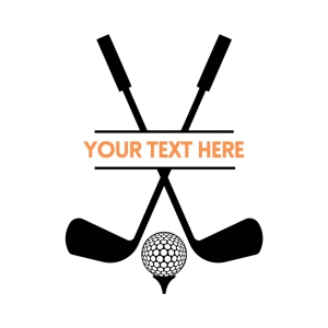 Golf Monogram SVG Cut File, Instant Download Golf