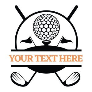 Golf Monogram with Ball and Sticks SVG, Digital Design Golf SVG