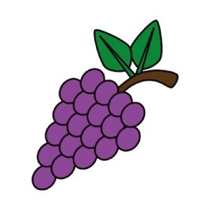 Grape SVG Vector, Grape Clipart Files Fruits and Vegetables SVG