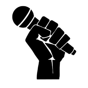 Hand Holding Up A Microphone SVG, Microphone SVG Vector Vector Objects