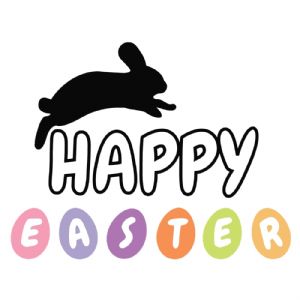 Happy Easter with Bunny SVG Easter Day SVG