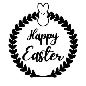 Easter Wreath SVG, Happy Easter SVG Cut File Easter Day SVG