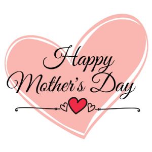 Happy Mothers Day Pink Heart SVG | PremiumSVG