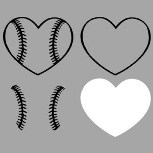 Heart Baseball SVG, Baseball Lover Instant Download Baseball